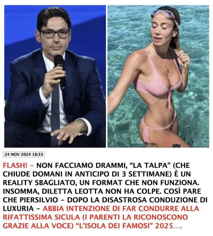 pier silvio belrusconi e diletta leotta