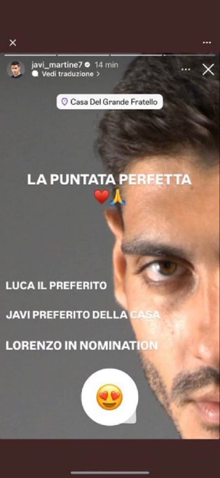 il post dello staf di javier martinez contro lorenzo spolverato