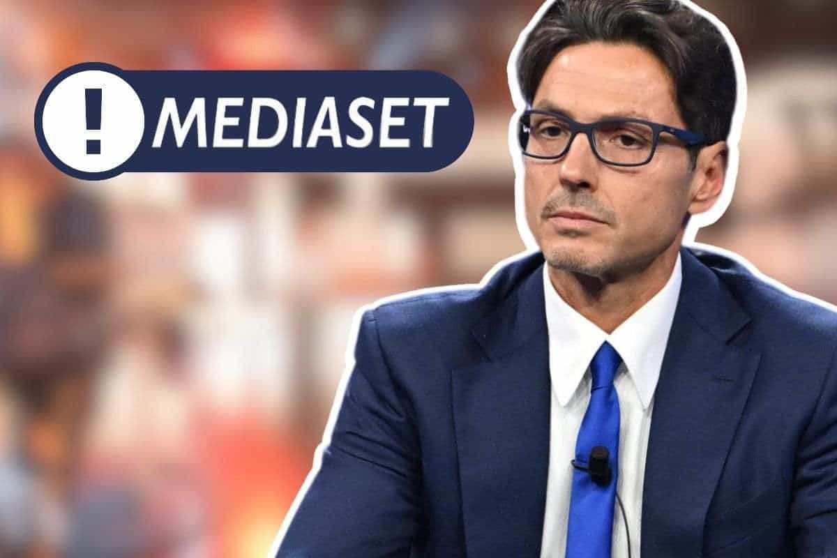 pier silvio berlusconi con logo mediaset