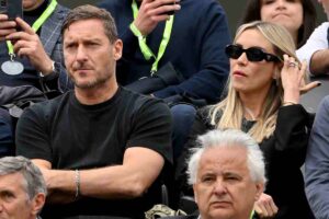 totti e noemi bocchi allo stadio