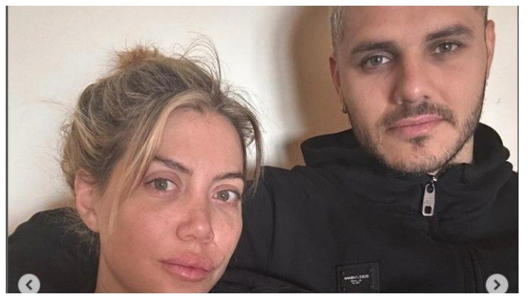 wanda nara e mauro icardi abbraccio