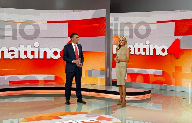 Federica Panicucci e Paoletti negli studi di Mattino 4